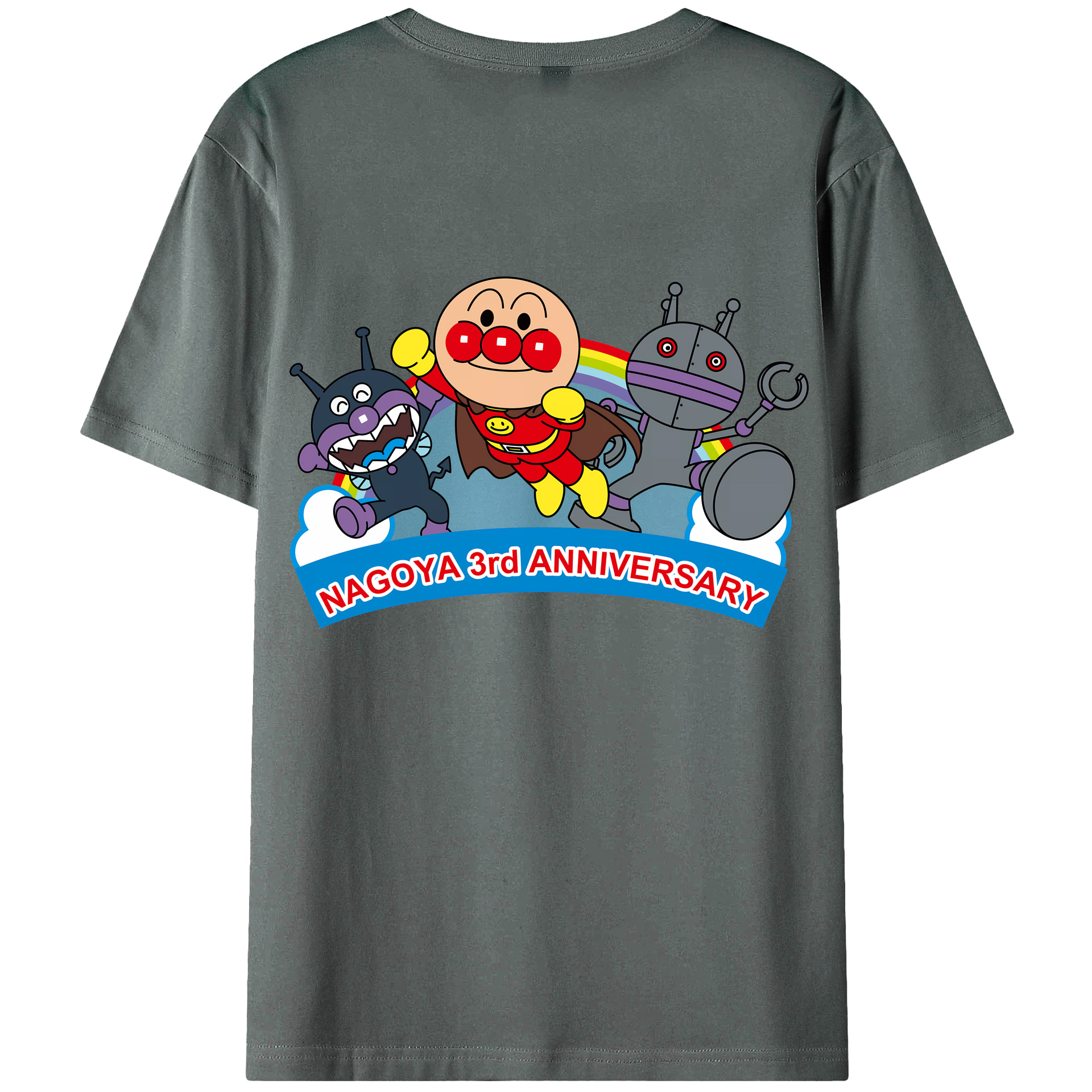（画像用） アンパンマン Anpanman 綿100％半袖Tシャツ（背面プリント）